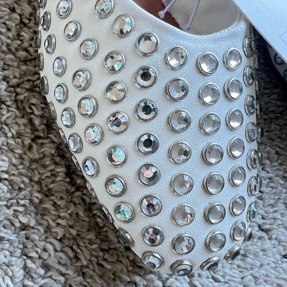 A New Day White Rhinestone Mary Jane Flats – New with Tags . Size 8 - Picture 2 of 5